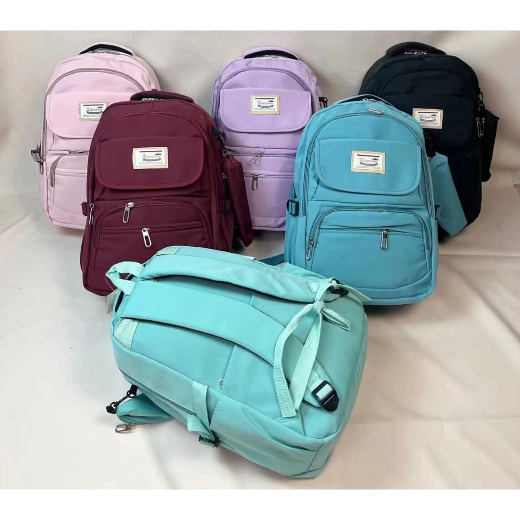 Mochila de escolar nylon casual Feminina resistência impermeável+ presente estojo