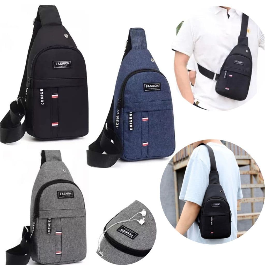 Bolsa Mochila Pochete Transversal Masculina Shoulder Bag Unissex Bolsa Ombro Impermeavel