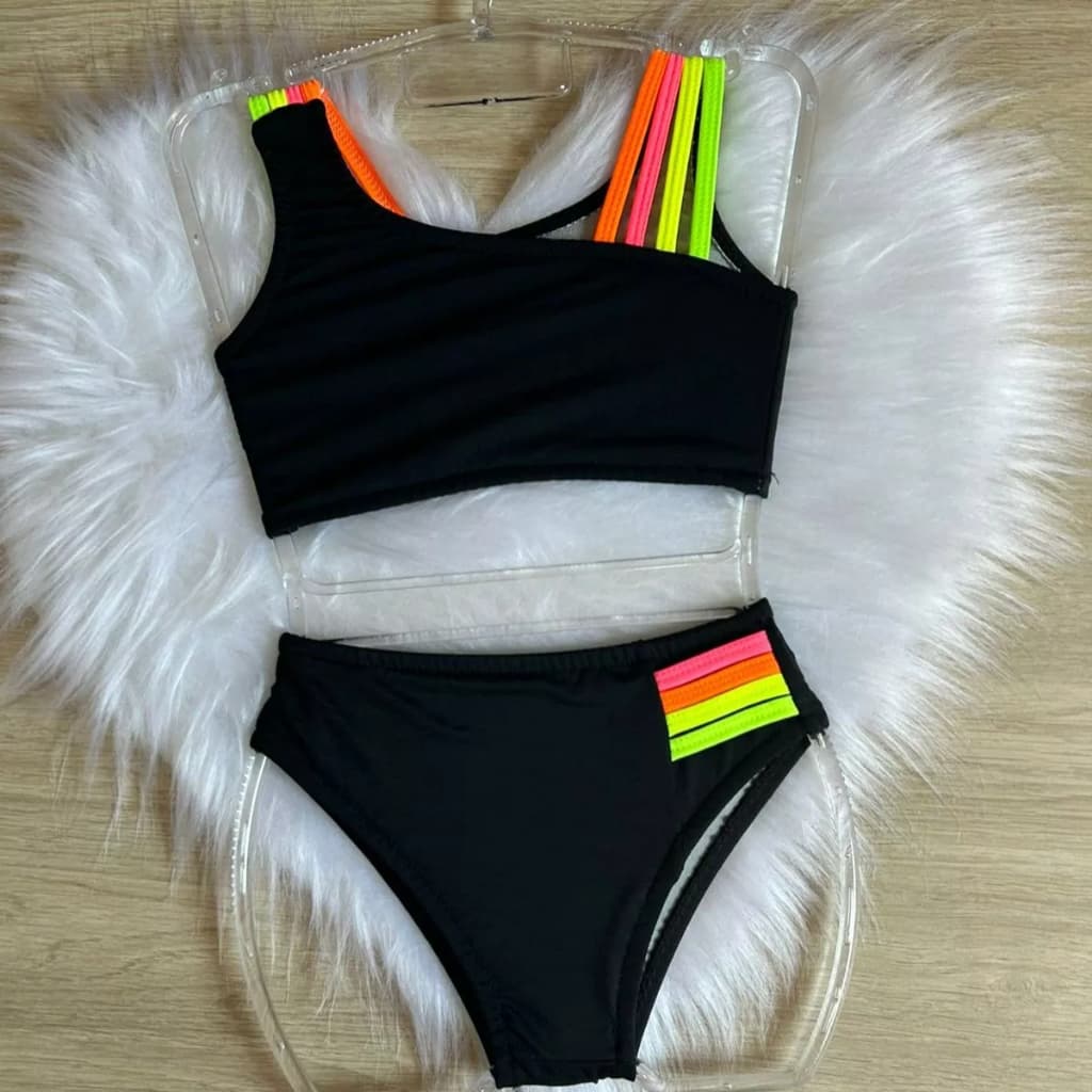 Biquini Infantil Juvenil Conjunto Suplex para o Verão Moda Infantil Moda feminina Roupa de Praia