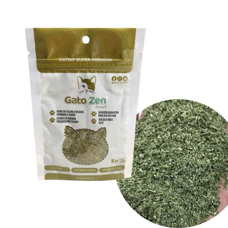 Catnip erva para gatos Gato Zen catnip super premium 5g