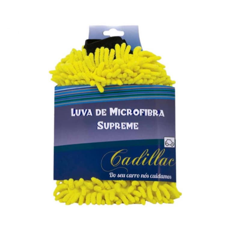 Luva de Microfibra Macia Supreme Cadillac Lava Autos Limpeza Automotiva