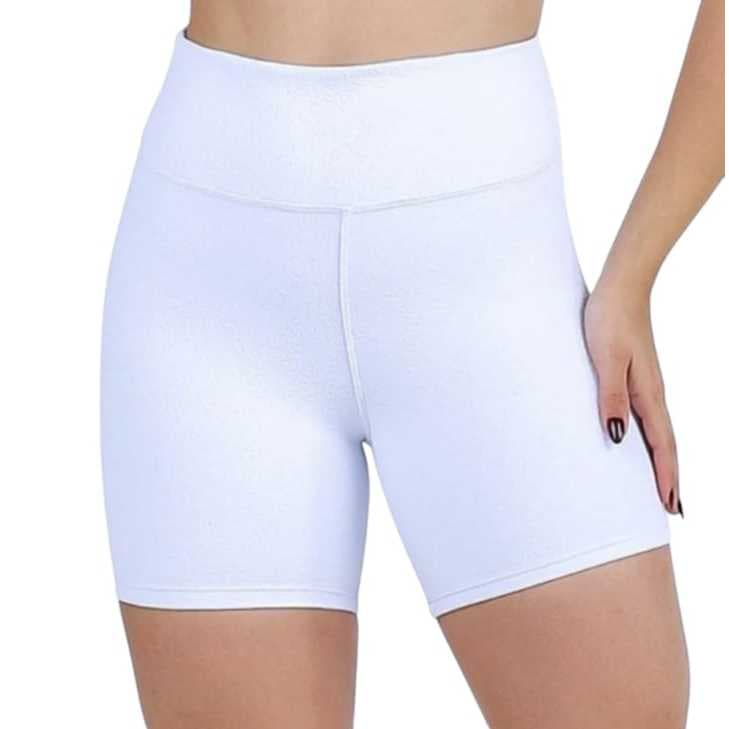 Bermuda Branca Feminina Plus Size Suplex Ciclista/academia Grosso