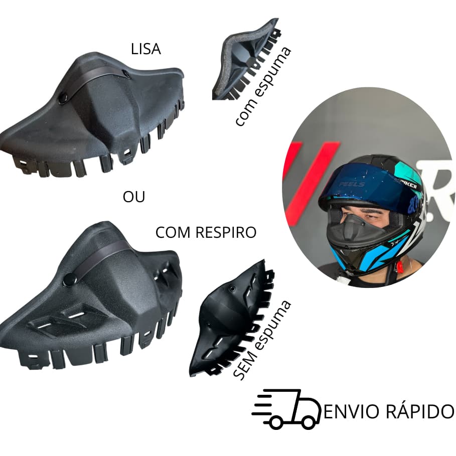 Narigueira Alta Universal Com Clip  Agv Fw3 Ls2 Hjc Fly Norisk Shark