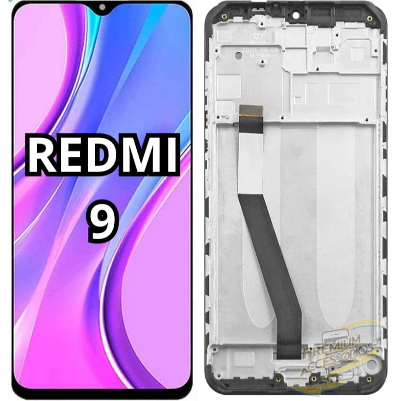 Tela Frontal Display Lcd Xiaomi Redmi 9 COM ARO/  SEM ARO - A Pronta Entrega