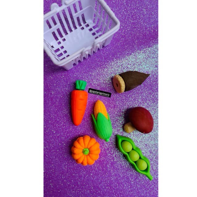 Kit de borrachas fofas de comidinha borracha escolar