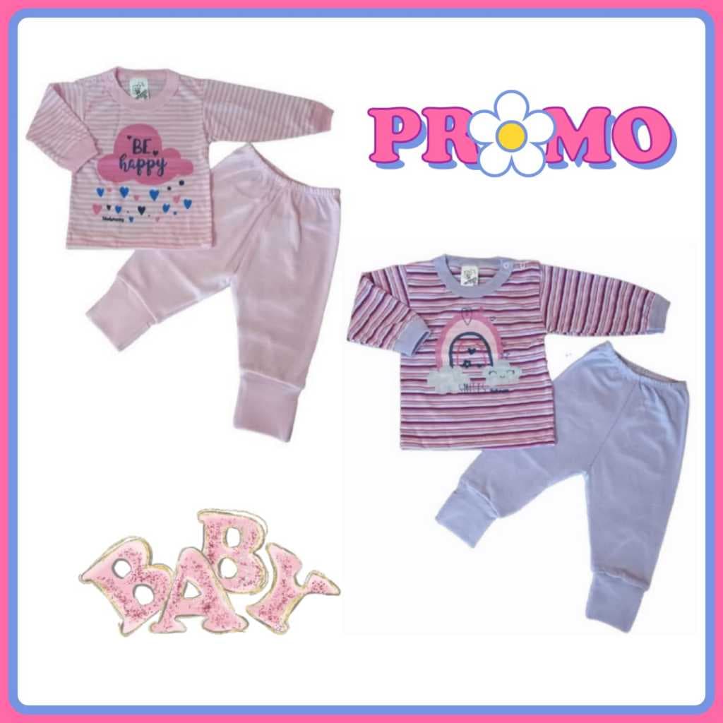 Conjunto blusa + calça mijão pé reversível bebê menina