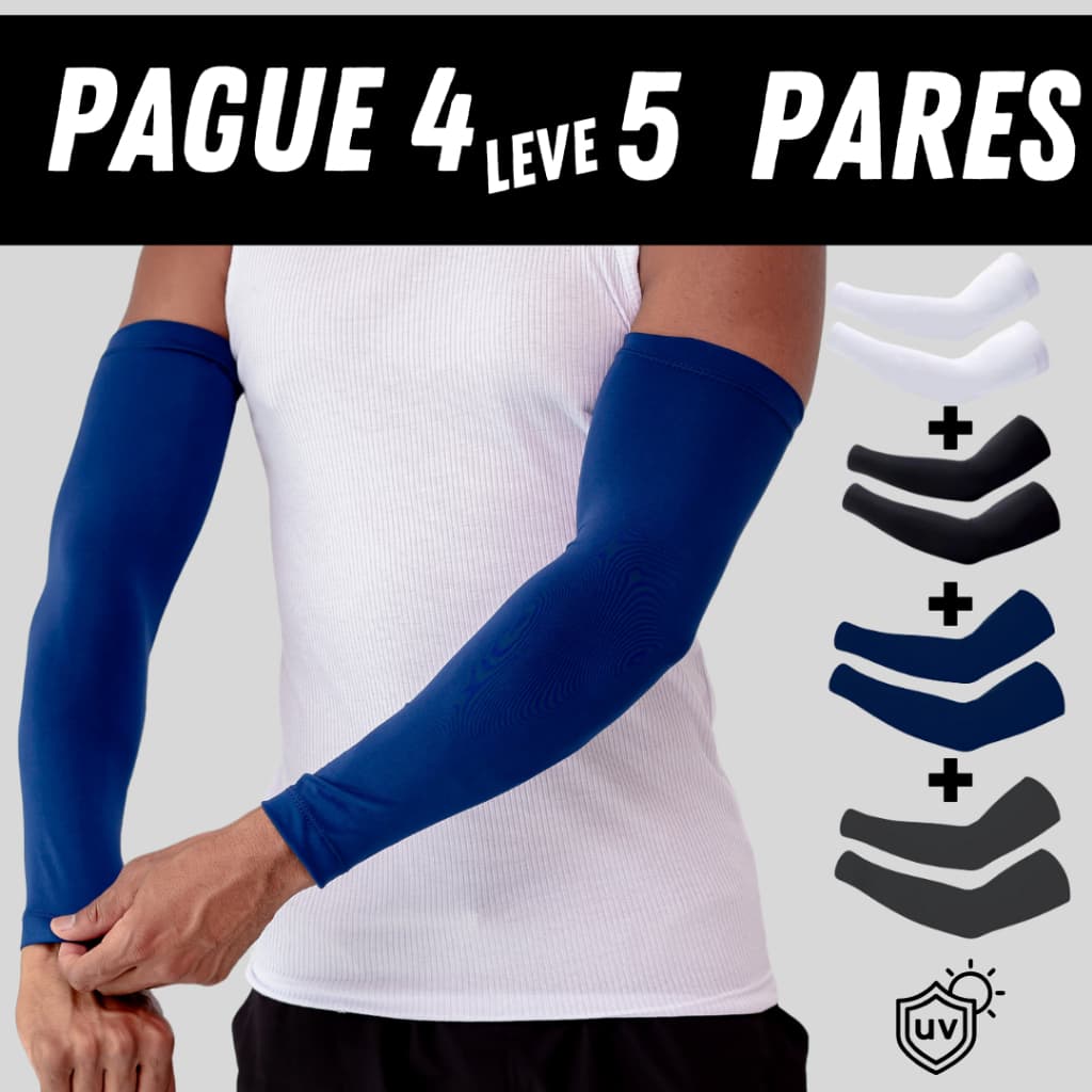 Pague 4 leve 5 pares de Manguito Segunda Pele - Proteção SolarUV /Envio rápido