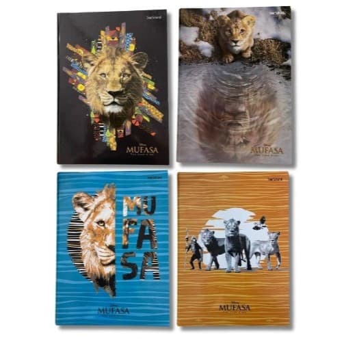 Caderno Brochurão Grande Capa Dura 80 fls 20x27 cm Rei Leão Mufasa StarSchool Escolas Anotações