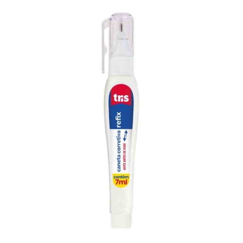 Caneta corretiva branquinho corretivo líquido tris 7ml
