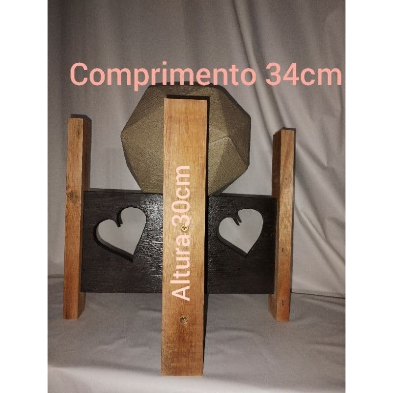 suporte quadripe de prantas em madeira 30x30