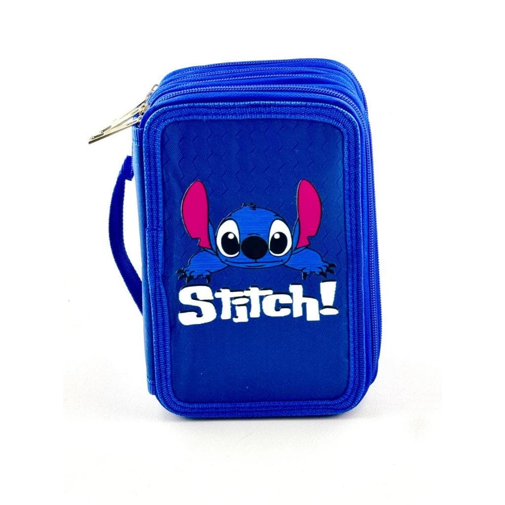 Estojo Escolar stitch Estojo Box stitch Estojo De Lápis stitch De Quatro Camadas Com 72 Furos De Cor