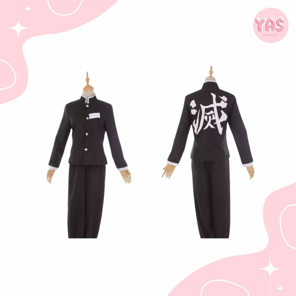 uniforme cosplay kimetsu demon slayer roupa preta hashiras