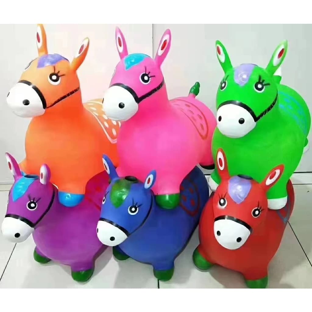 Cavalinho Upa de Borracha Brinquedo PulaPula Musical Com Led