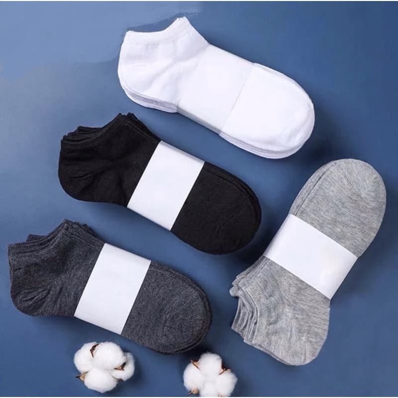 Kit Meia Soquete Cano Curto Masculina e Feminina Unissex de Algodão Cores Sortidas