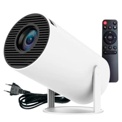 Projetor HY300 Portátil Smart Android 11 4K Ultra HD Wifi Bluetooth Alto Falante Embutido