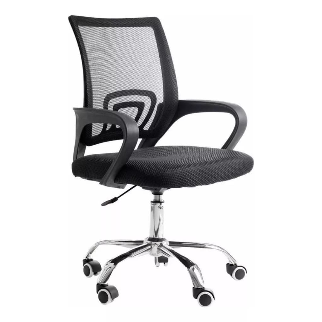Cadeira de Escritório Tela Mesh Diretor Assento Estofado Home Office com Base Giratória 9050