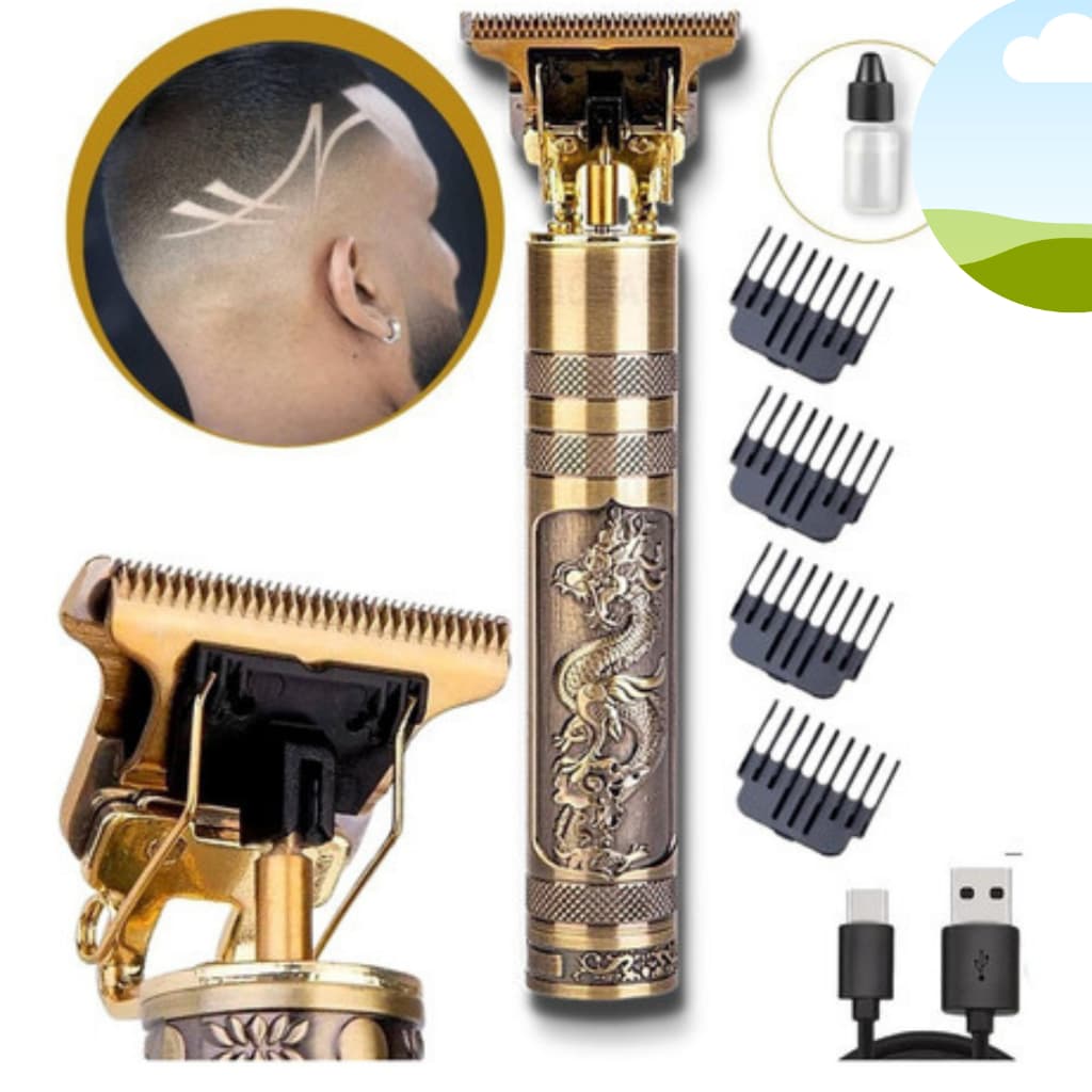 máquina cortar cabelo acabamento risco pesinho barbeador elétrico  maquininha recarregável  dragão