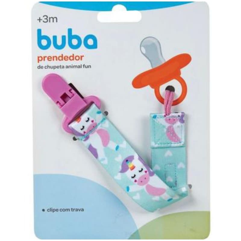 Prendedor de Chupeta Buba Animal Fun 3+
