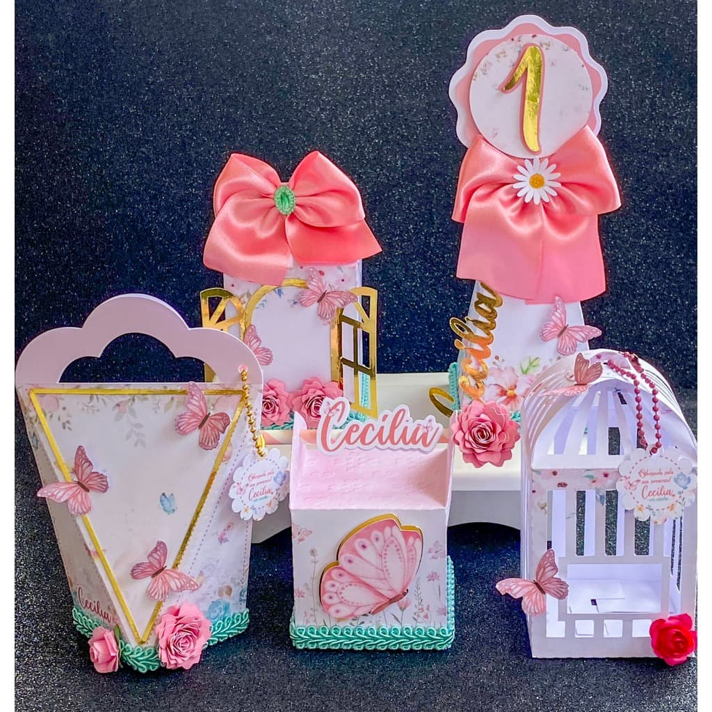 Kit Festa Jardim Luxo - lembrancinha personalizada - papelaria personalizada luxo
