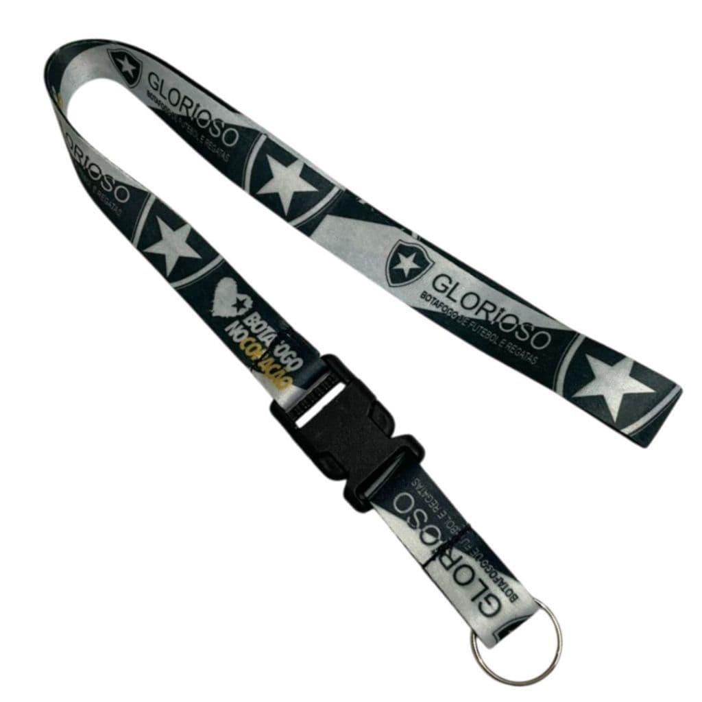 ​​Chaveiro Botafogo Moto Cordão Tirante Pescoço Crachá Fecho. B-1