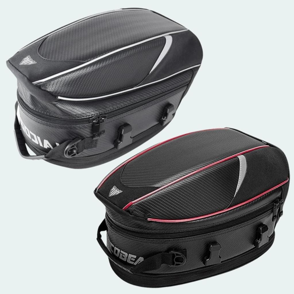 Mala De Garupa Expansiva + Capa Impermeável Bolsa Alforge Mala Baú Universal Moto 21L Laicobear