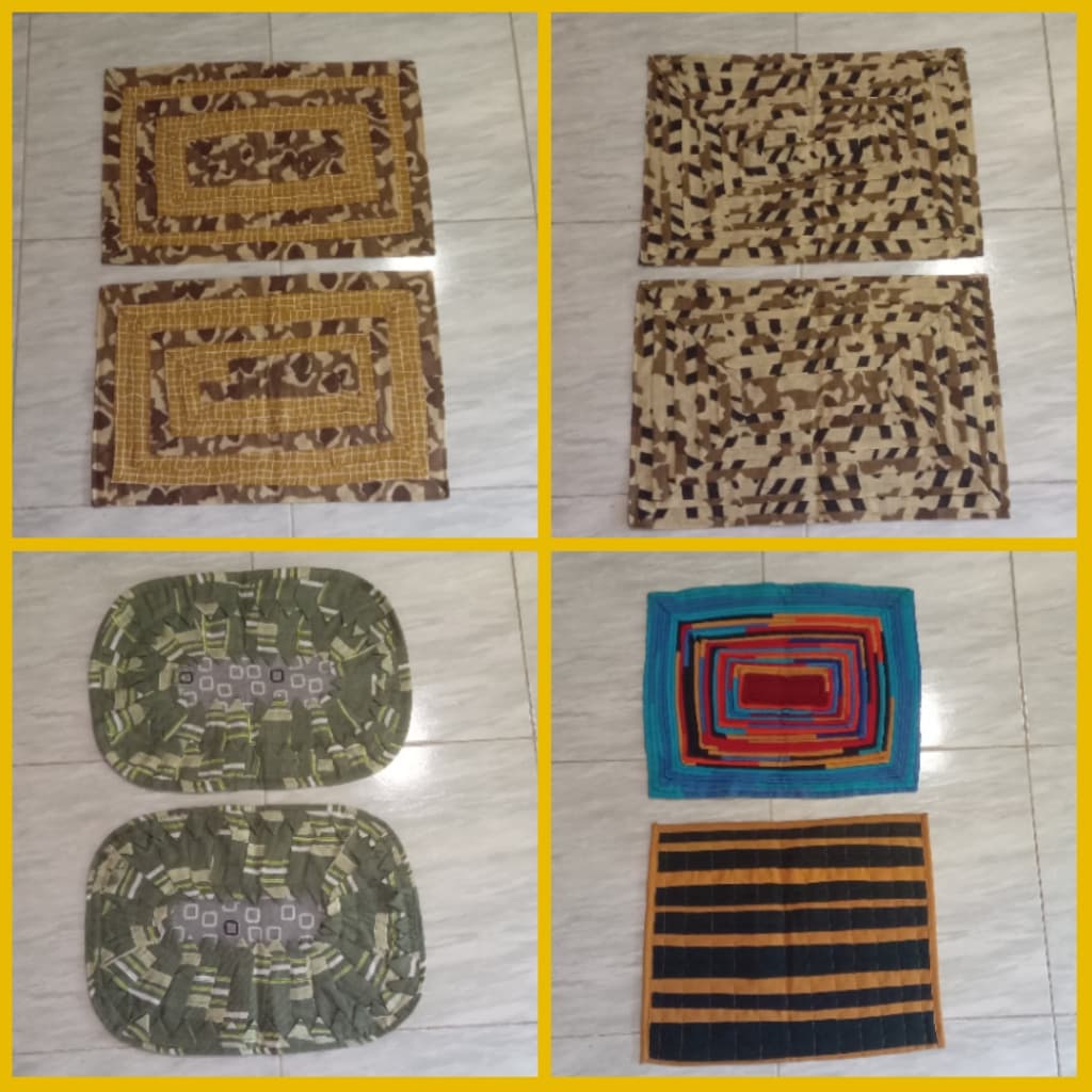 Tapetes de retalho ideal para porta ou cozinha forro jeans