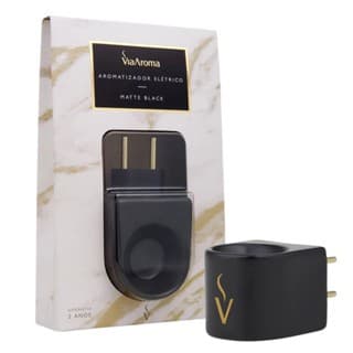 Aromatizador Difusor Elétrico Tomada Bivolt Original Preto Via Aroma