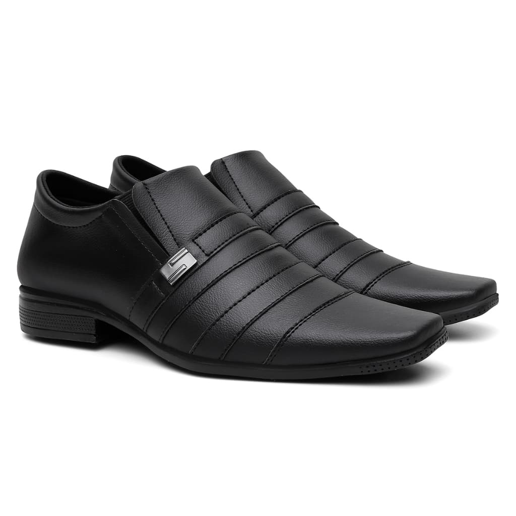 Sapato Social Masculino Elegante Bico Fino Detalhado