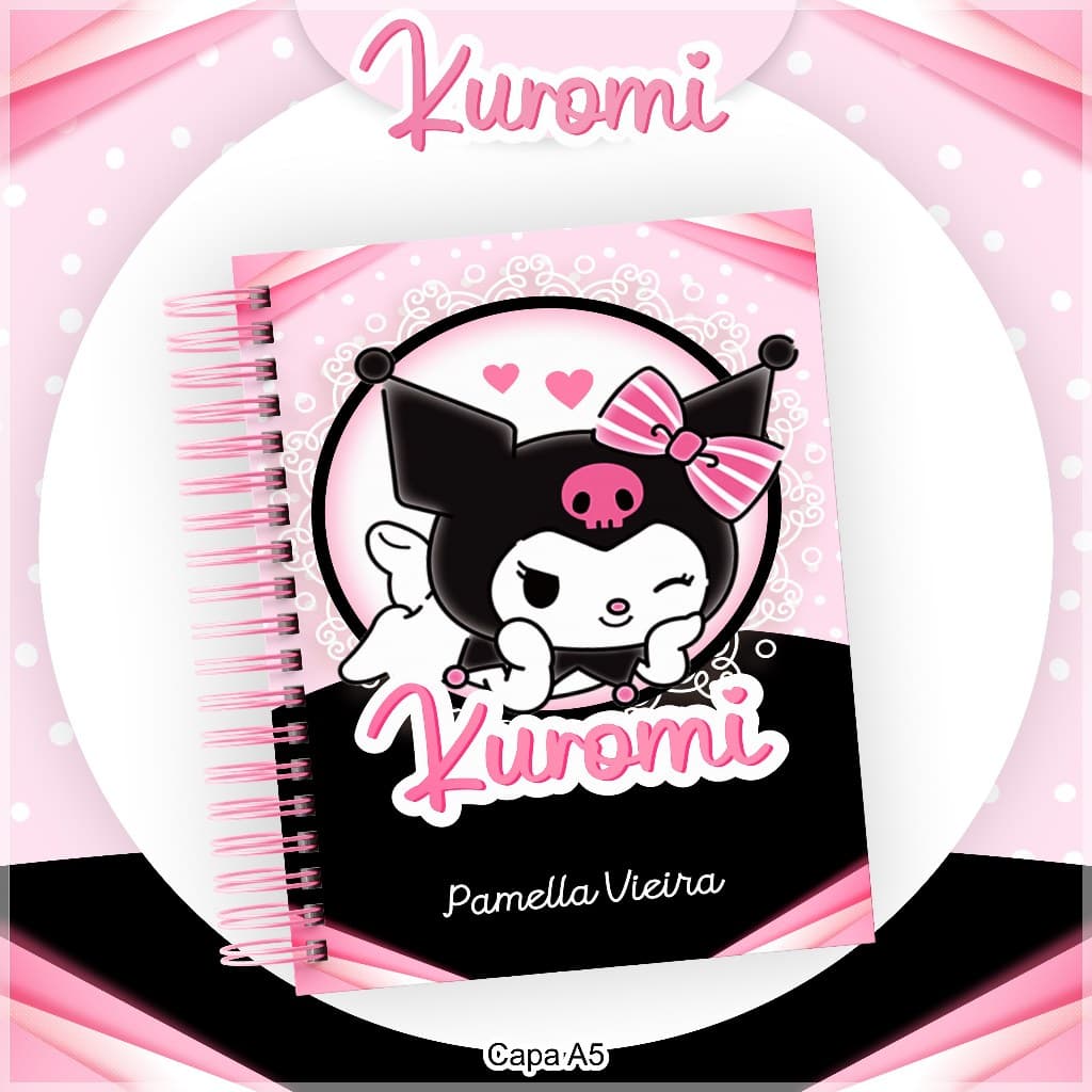 Agenda escolar 2026 kuromi rosa