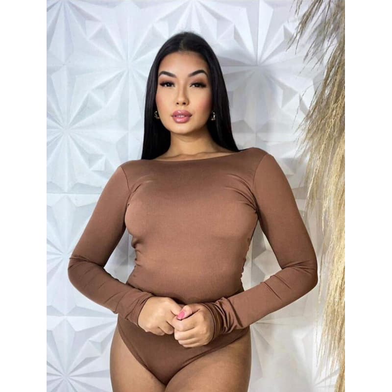 Body Bori Borie Feminino Elegante Costa Nua Elástico Costa Costa Aberta Com Bojo Suplex Premium Moda Atual Gringa