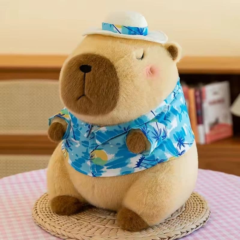 capivara de pelúcia roupa de praia 25 cm antialérgico