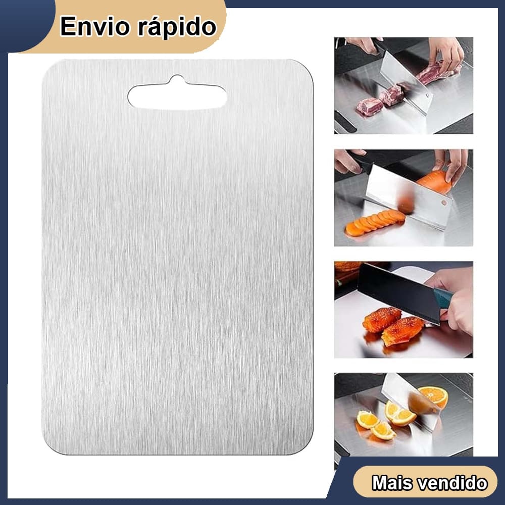 Tábua de corte de aço inoxidável para cozinha Tábua de massa Tábua de corte de carne para bancada