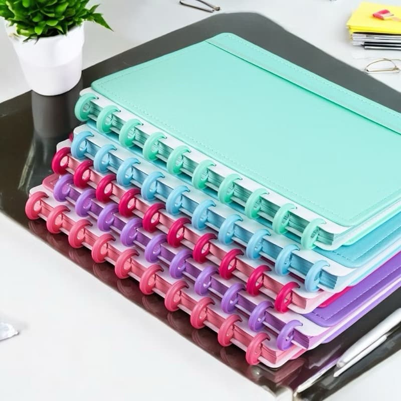 Caderno Inteligente A5 e B5  +  Refil de 80 Folhas 8 Furos e 10 Furos
