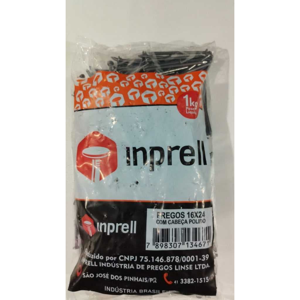 PREGO 16X24 CABEÇA SIMPLES PACOTE COM 1KG