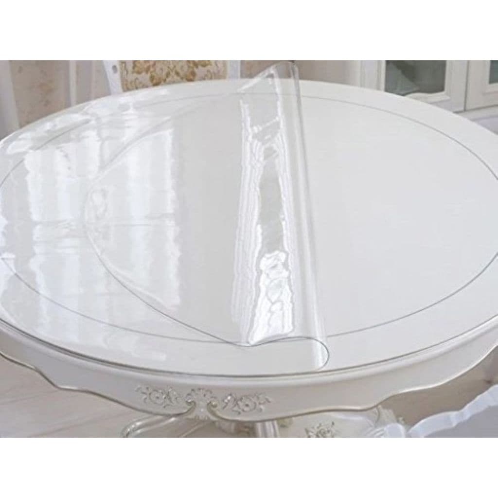 Toalha De Mesa Redonda Plastico Transparente 80cm Diâmetro