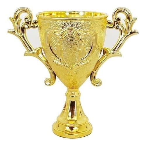 Kit 12 a 48 Mini Troféu Taça Futebol Dourado De Enfeite Para Festa Lembrancinha Decoração
