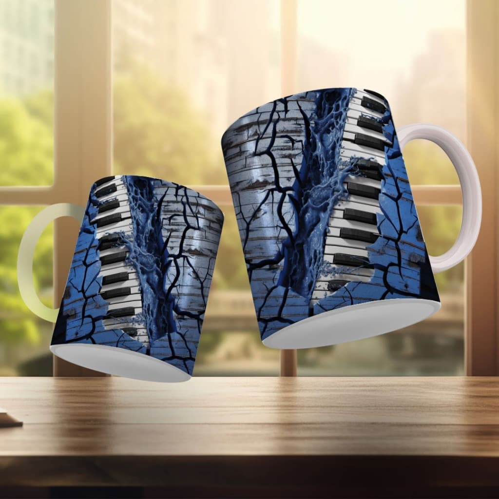 Caneca personalizada músico instrumental Bateria/Teclado/Piano/Violao
