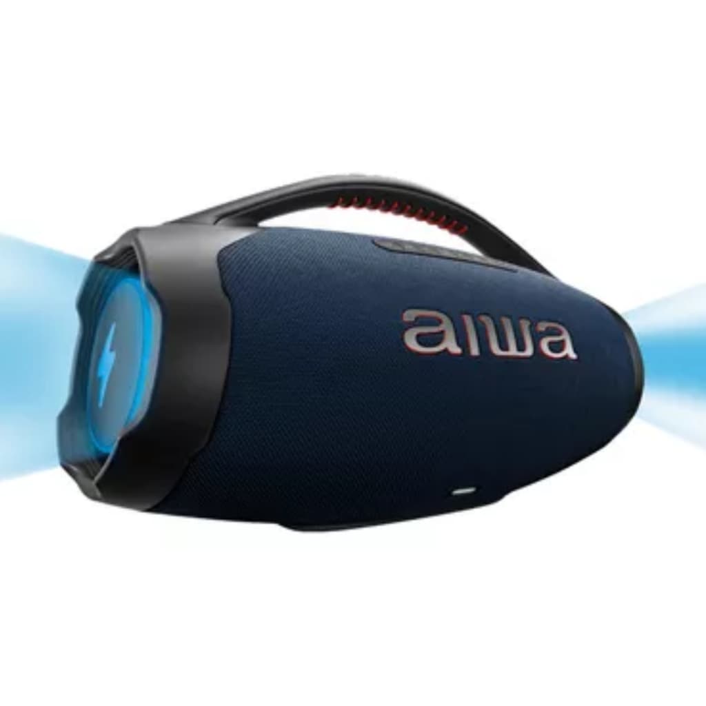 Caixa de Som AIWA Boombox Plus 200W BBS-01-LBL Bluetooth RGB IP66 USB 30H