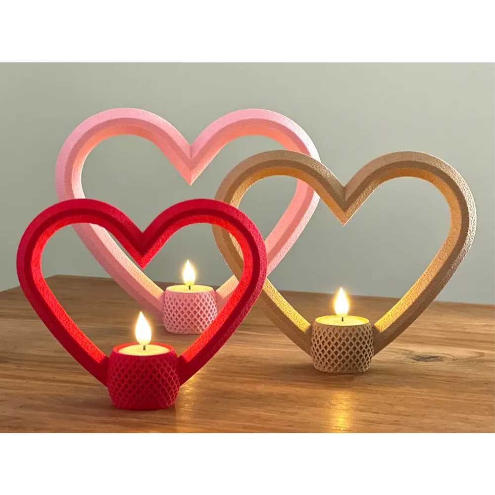 Luminária Decorativa Coração 15cm Vela de Led Decoração Lampada Coração Casa Mesa