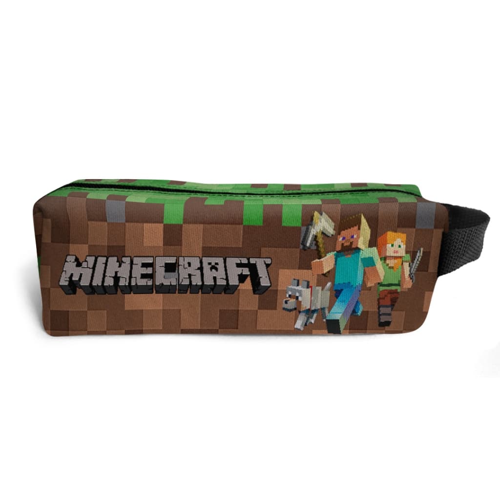 Estojo Escolar Infantil Juvenil Modelos Diferentes Fãs de Jogos Online Cubos Construção Roblox Mine