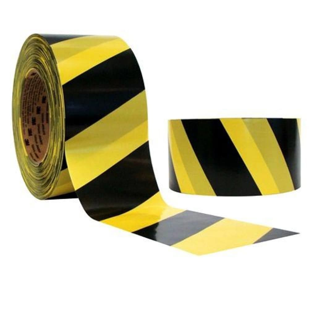 Fita Zebrada 200 Metros Preto e Amarelo Sinalização