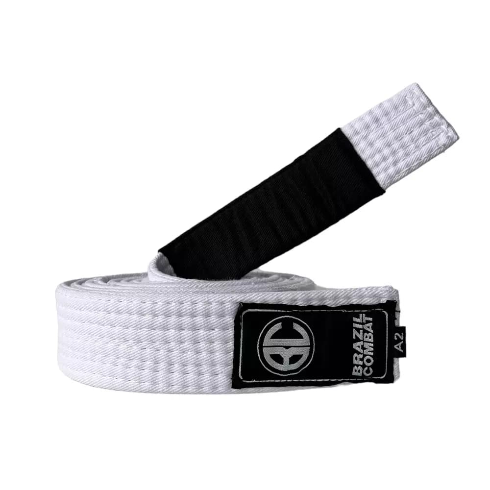 Faixa Branca Infantil Brazil Combat BJJ Jiu Jitsu Ponta Preta