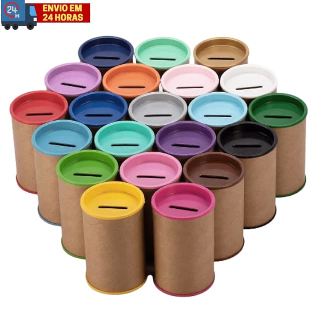 10 Cofrinho Tubolata Papelão KRAFT LISO para personalizar cofrinhos 10 unidades festas lembrancinhas