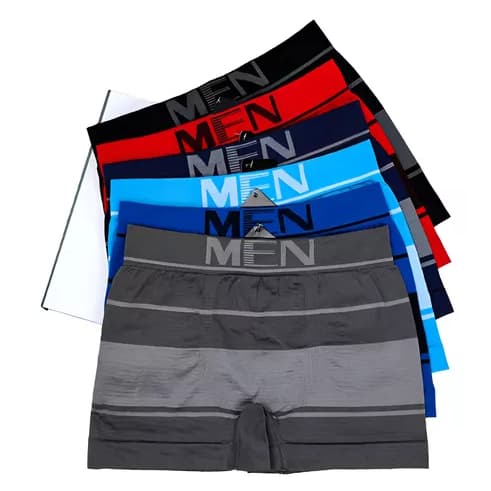 Kit com 6 cueca Boxer Microfibra adulto