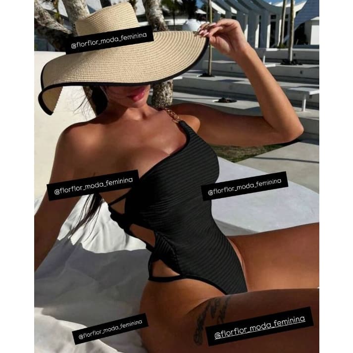 Body Cavado Fio Dental Feminino Branco Alça Corrente Com Bojo e Forro Zero Transparência