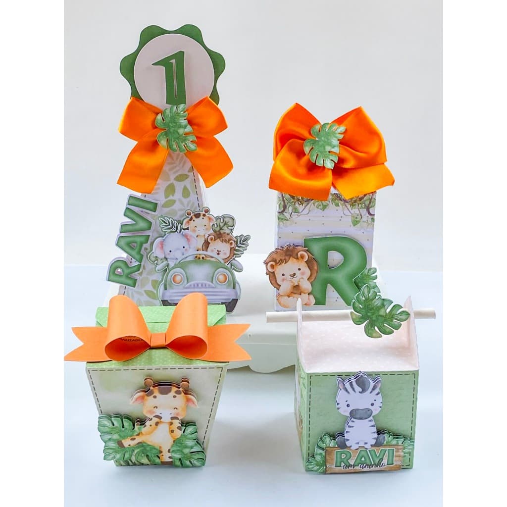 Kit Festa Clássico Safari - lembrancinhas personalizadas - papelaria personalizada