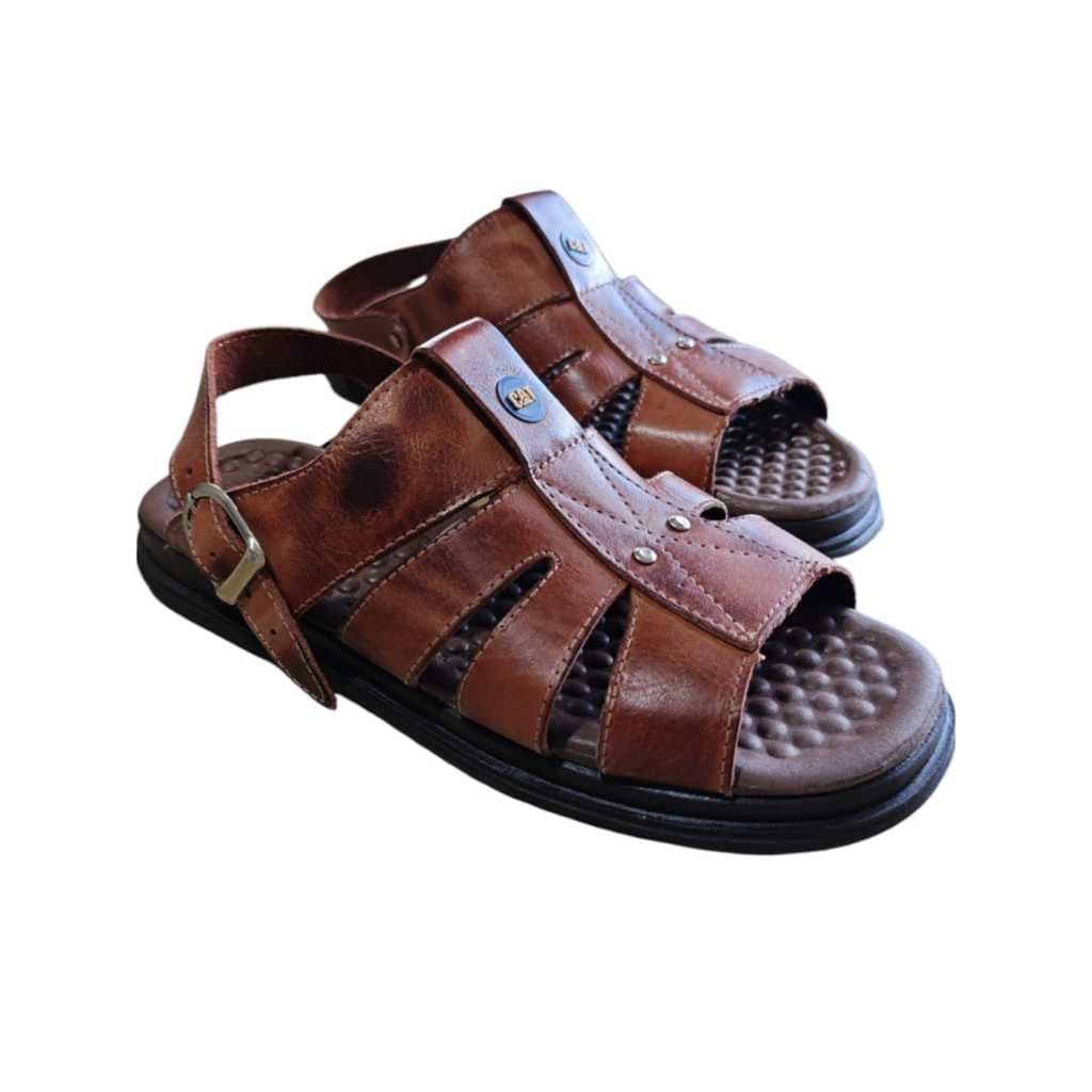 Sandália Caterpillar Chinelo Antiderrapante Couro Anti Stress Casual Confortável Leve Promoção