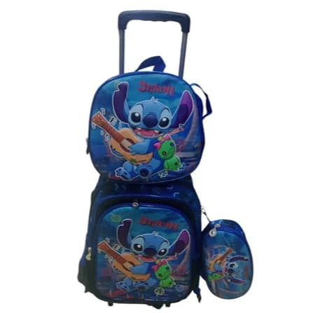 Kit Mochila Escolar 3D Infantil Menino com Lancheira e Estojo Personagens