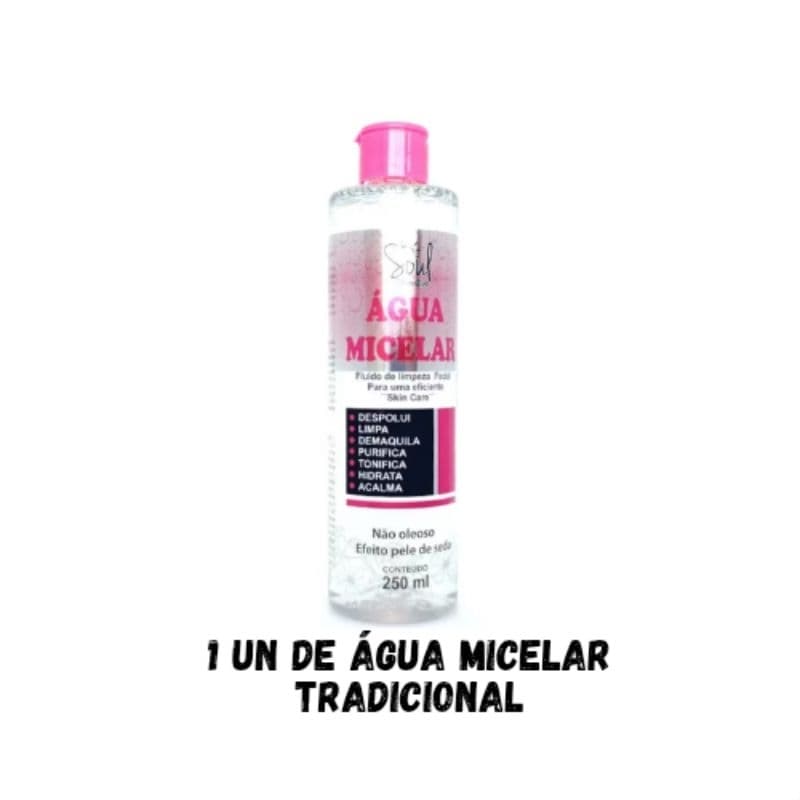 1 UN de Água Micelar 250ml Soul Cosméticos - Tradicional