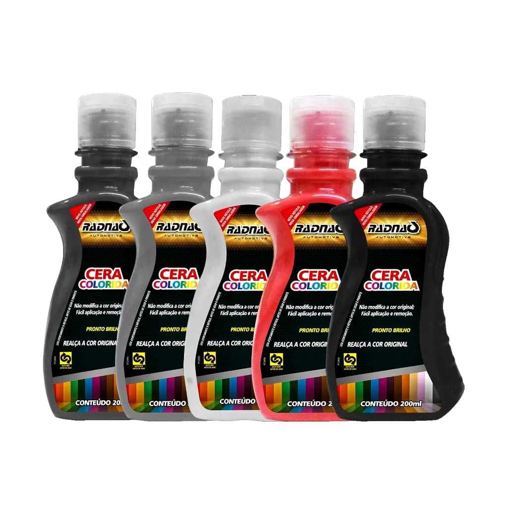 Cera Colorida Automotiva Premium Liquida Carro 200ml Radnaq